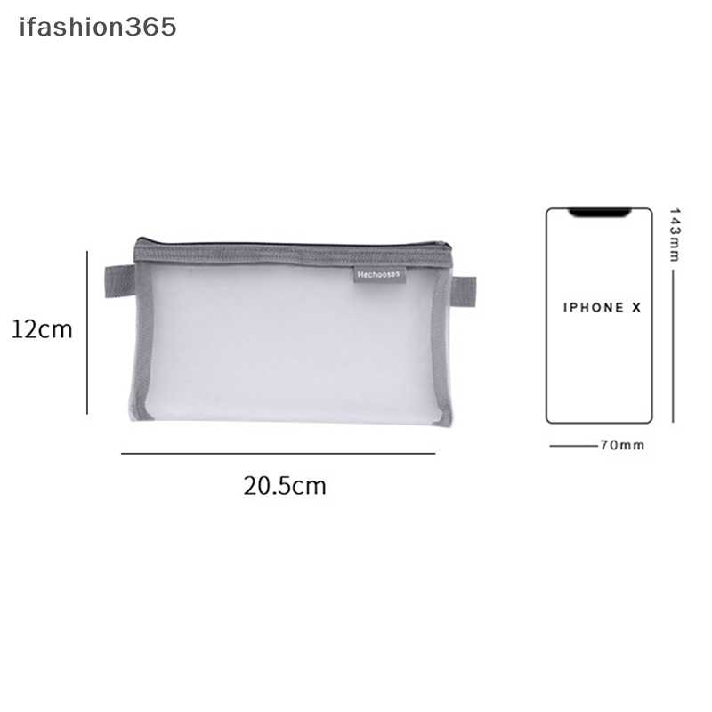 Túi Đựng Bút Dạng Lưới Trong Suốt Sức Chứa Lớn Có Khóa Kéo ifashion365