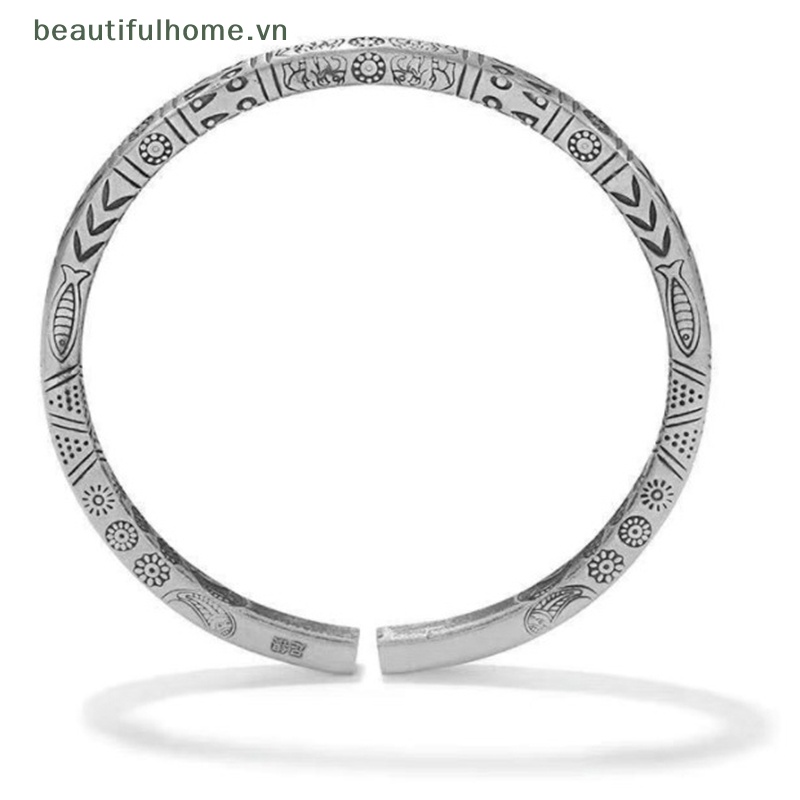 [beautifulhome] Vòng Đeo Tay Dạng Xoắn Phong Cách Boho Cổ Điển Màu Bạc Thời Trang Thường Ngày Cho Nam Và Nữ [beauty]