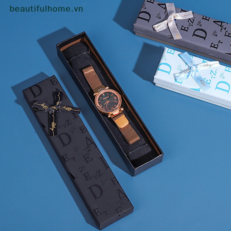 Bộ 3 Hộp Đựng Trang Sức Giấy Các Tông Hình Chữ Nhật Kèm Mút Bên Trong