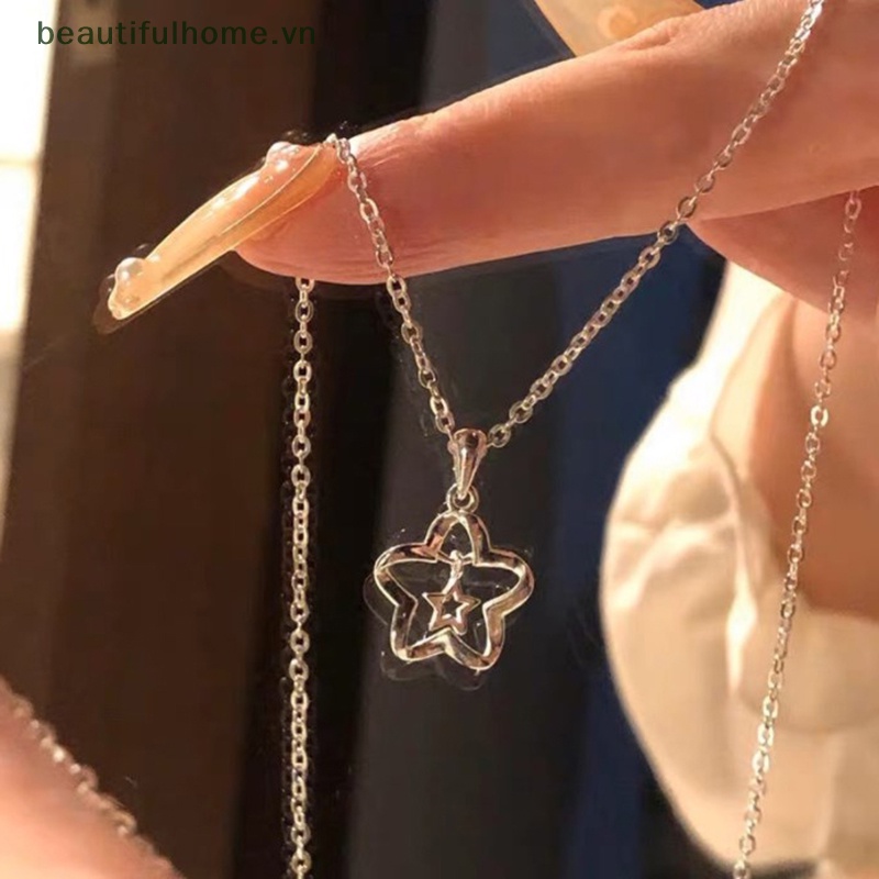 Vòng cổ Bằng Thép Không Gỉ Mặt Hình Ngôi Sao Thời Trang Cho Nữ Y2k