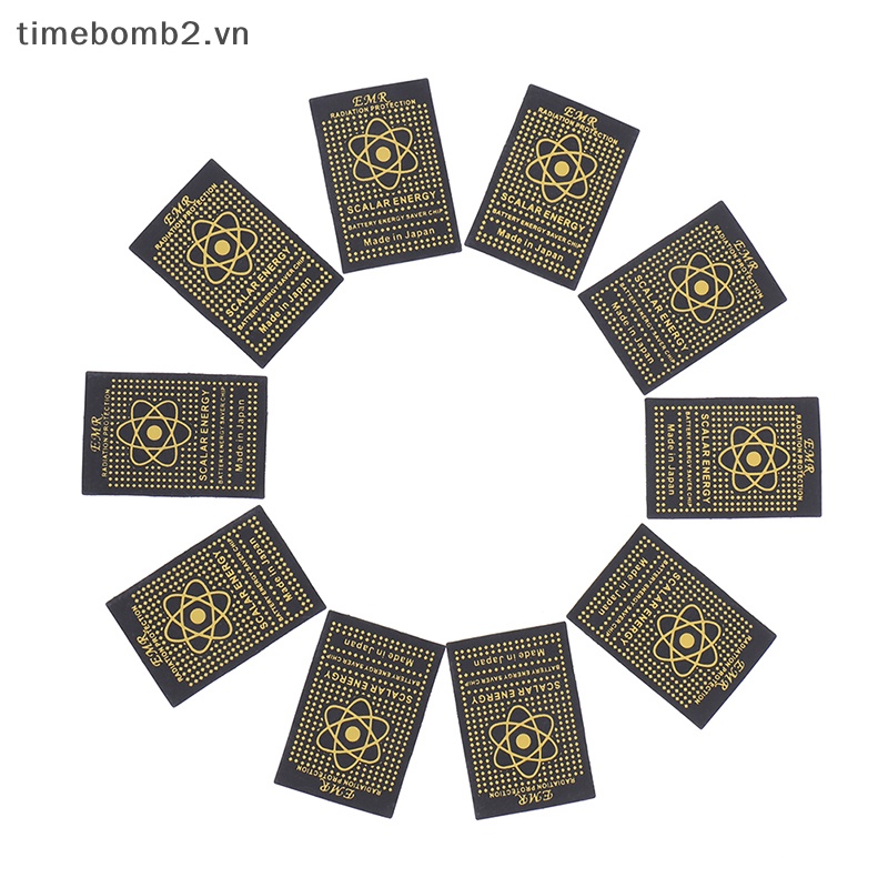 {Timebomb} Set 10 Miếng Dán chip Chống Bức Xạ EMR Cho Điện Thoại