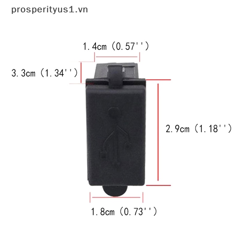 Ổ Cắm Sạc Một Cổng USB 5V 2.4A 12V / 24V prosperityus1 Chuyên Dụng Cho Xe Hơi / Xe Máy