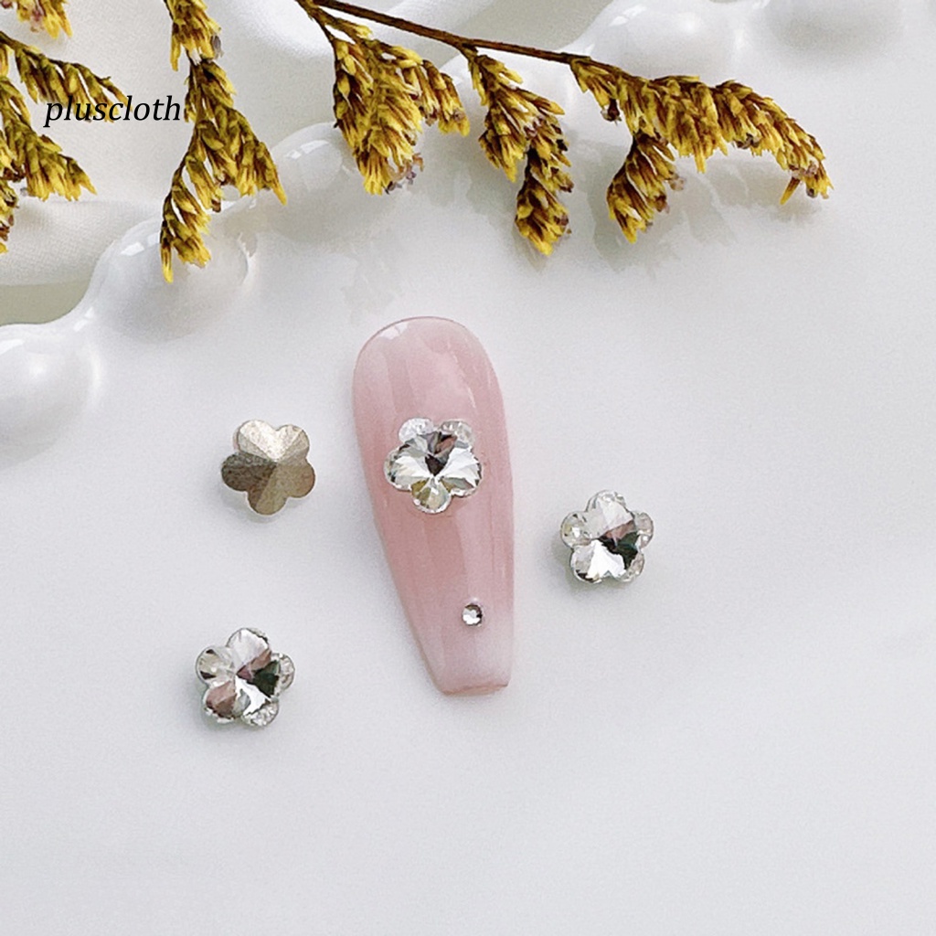< Pluscloth > Set 10 Hạt Pha Lê Hoa Đào Nở Trang Trí Móng Tay Không Rơi Hiệu Ứng Trực Tuyến Ba Chiều DIY