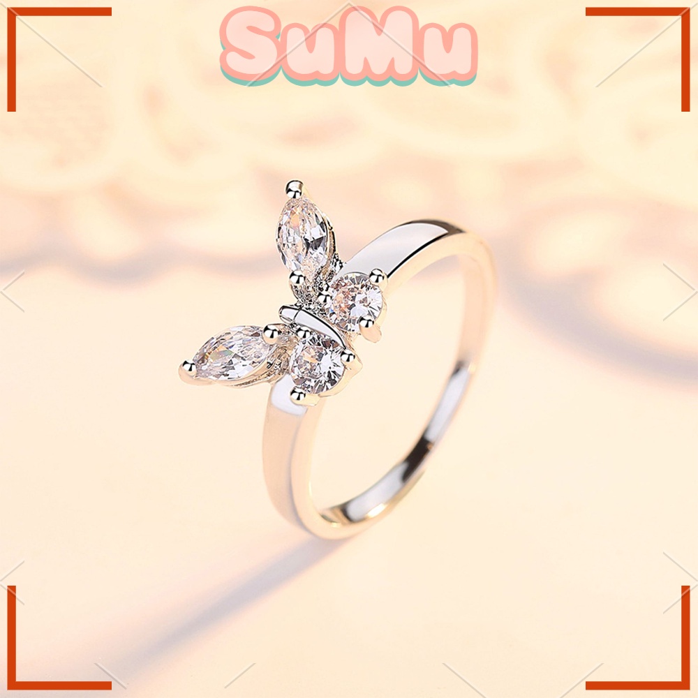 Nhẫn Hình Bướm Đính Nơ Xinh Xắn Thời Trang|Tâm Trạng Đám Cưới Dainty