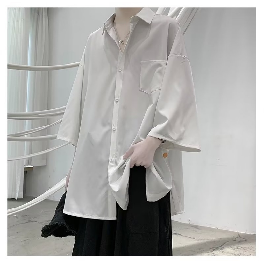 Áo Sơ Mi Tay Ngắn Thiết Kế Xẻ Tà Thời Trang Mùa Hè Hàng Mới 2023 Dành Cho Bạn Nữ