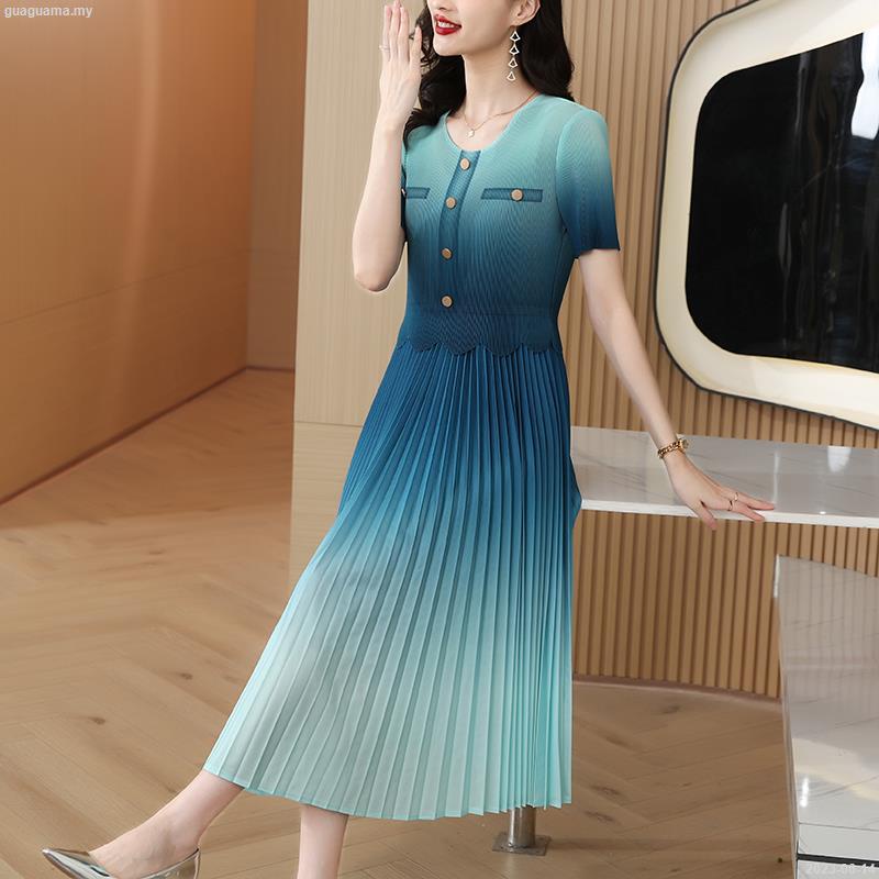 Đầm Xếp Ly Dáng Ôm Màu Gradient Thời Trang Mùa Hè Mới 2023-2023 - 06-14