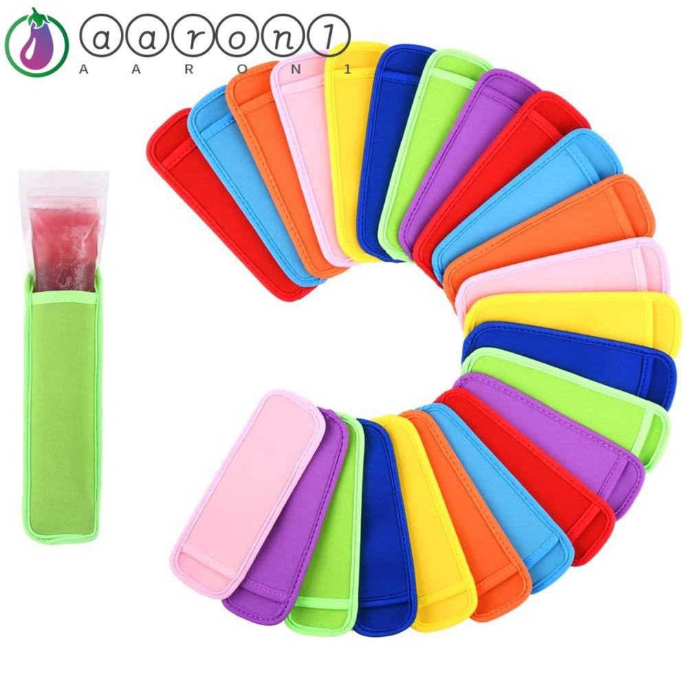Aaron1 Túi Đựng Que Kem Cách Điện Nhiều Màu Sắc Chống Đóng Băng Bằng Cao Su Tổng Hợp An Toàn Cho Trẻ Em