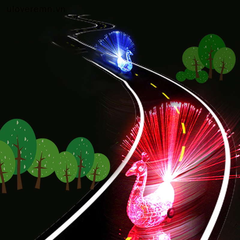Uloveremn Bộ 3 Đèn LED Hình Con Công Phát Sáng Dùng Để Trang Trí