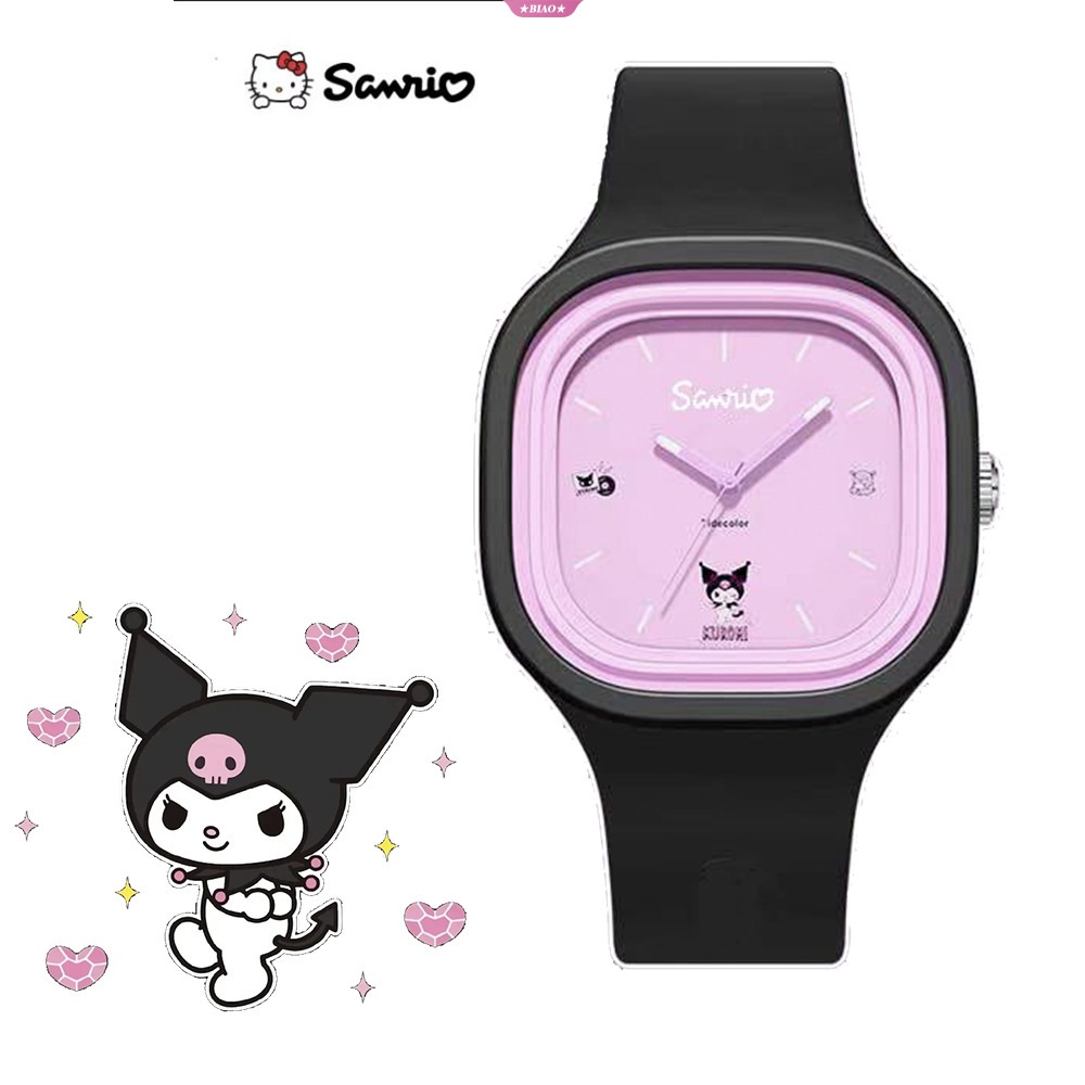 Đồng Hồ Điện Tử Đeo Tay Hình Hoạt Hình Sanrio Hello Kitty Kuromi My Melody Cinnamoroll Dành Cho Học Sinh Trẻ Em