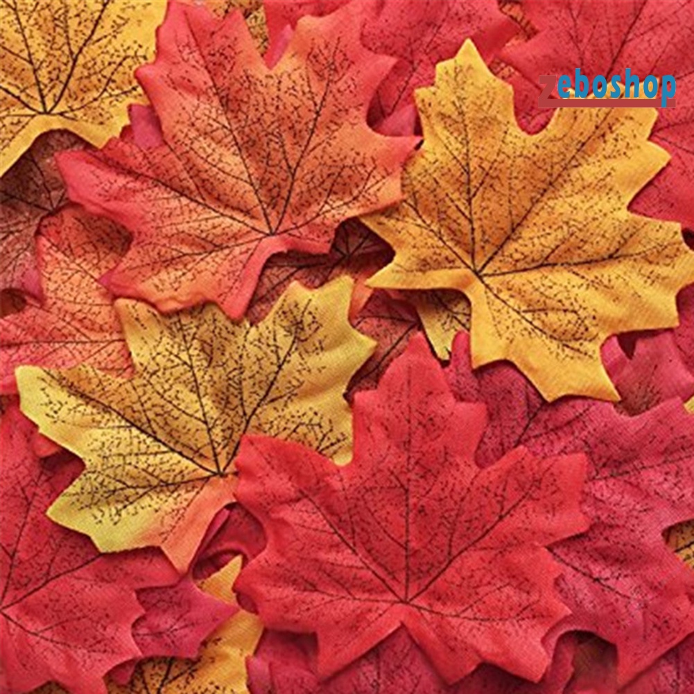 50 Lá Phong Nhân Tạo Dùng Trang Trí Tiệc Cưới / Sổ Tay