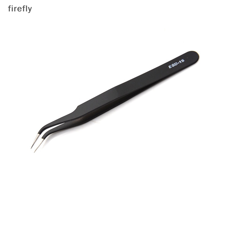 Set 2 Nhíp Cong / Thẳng Màu Đen Chống Tĩnh Điện Thời Trang