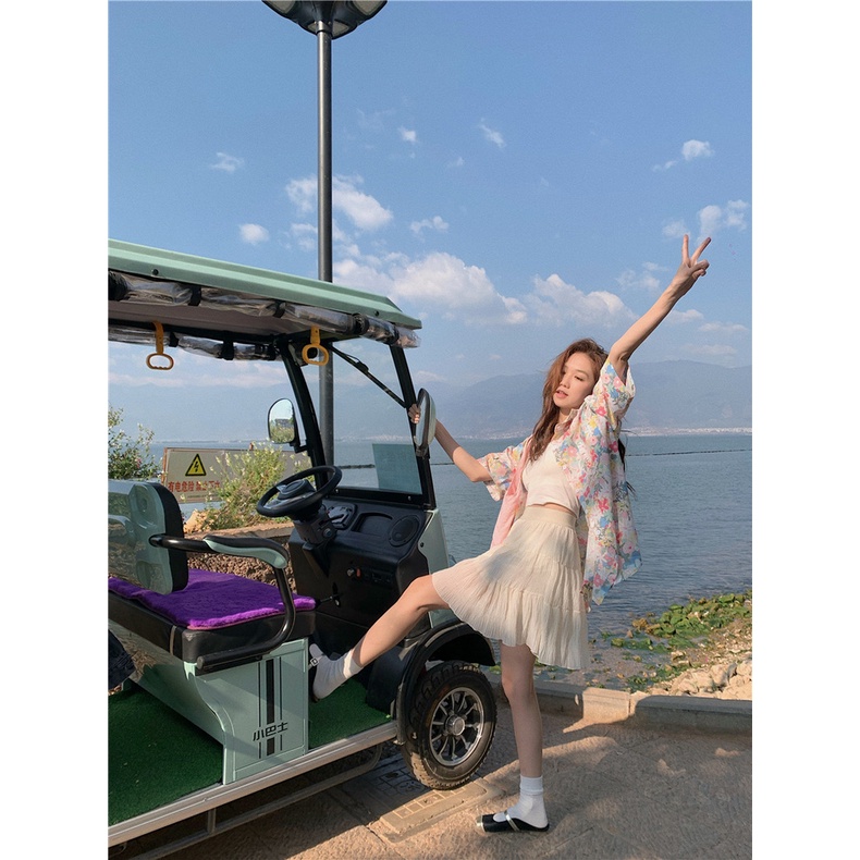 (MớI) Áo NgắN Tay In Hoa ThờI Trang Cho Nữ