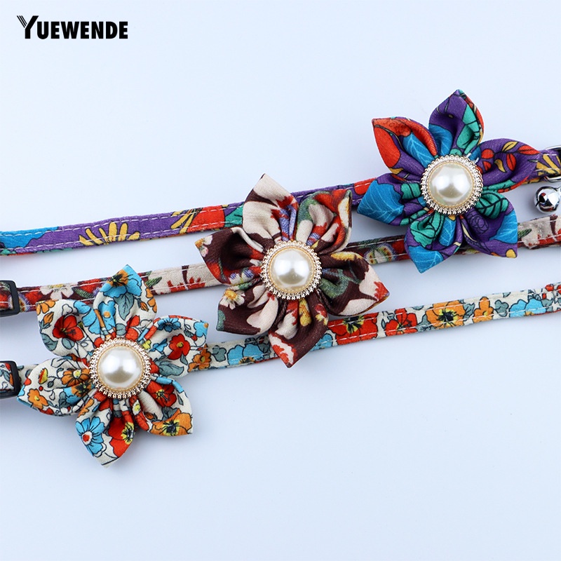 Vòng Cổ Thoáng Khí Trang Trí Hoa Có Thể Giặt Lại Dành Cho Cún Cưng YQ.E