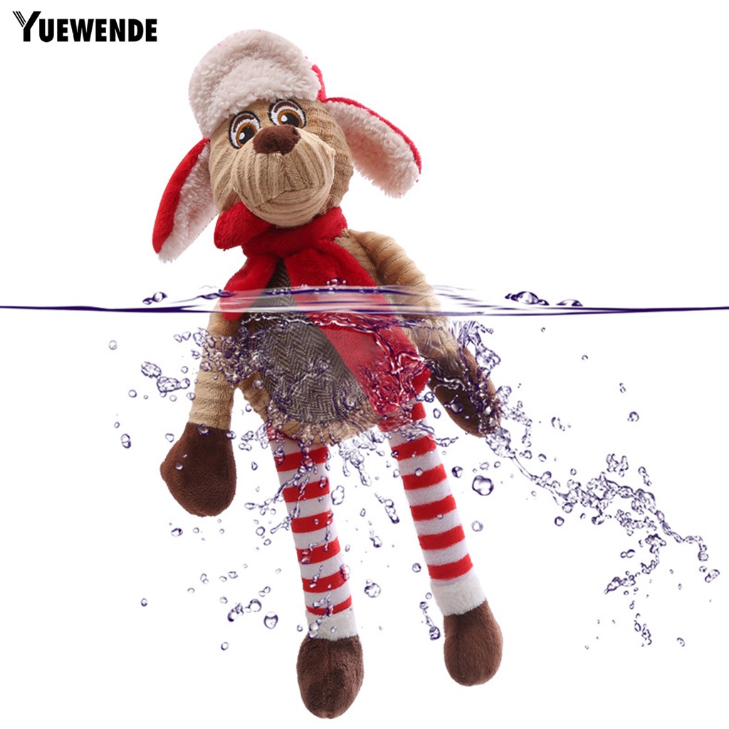 Đồ Chơi Nhồi Bông Hình Tuần Lộc Giáng Sinh Mềm Mại Giúp Giảm Căng Thẳng Dành Cho Cún Cưng