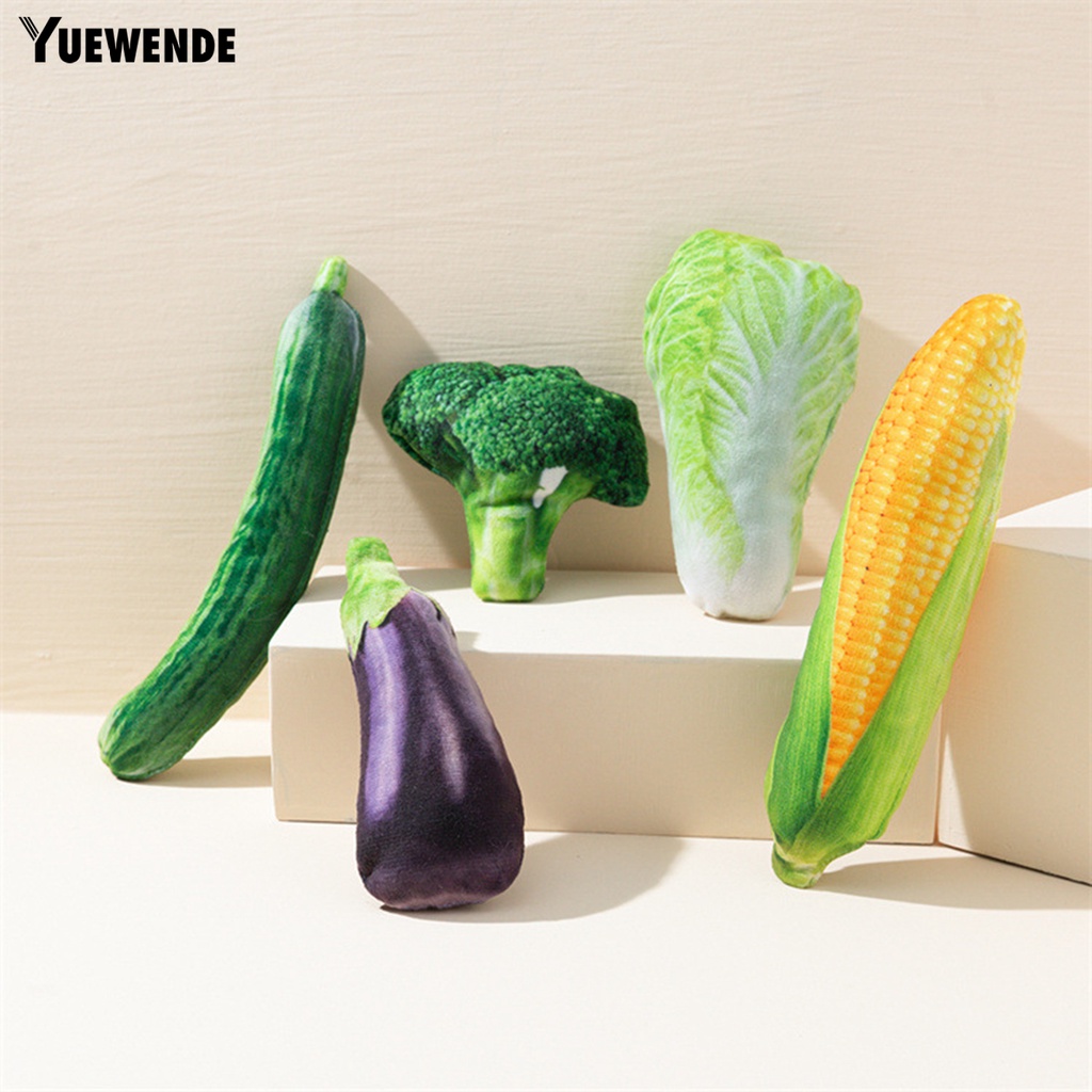 Yq.e Đồ Chơi Gặm Nhấm Hình Dạng Rau Củ Quả Mềm Mại Chống Cắn Tương Tác Tốt Dành Cho Thú Cưng