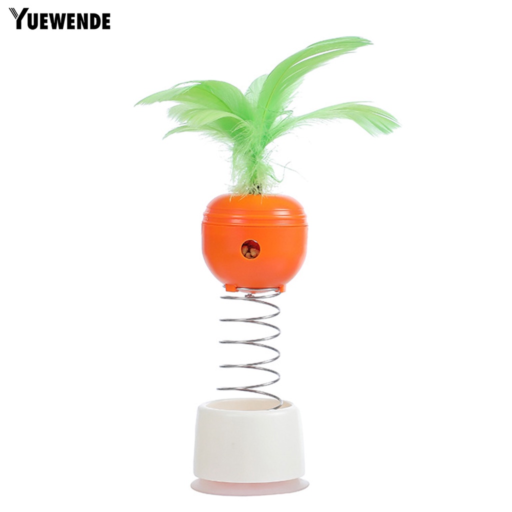 Đồ Chơi Lắc Đàn Hồi Phủ Lông Vũ Xoay 360 Độ Chống Rò Rỉ Có Thể Điều Chỉnh Cho Thú Cưng