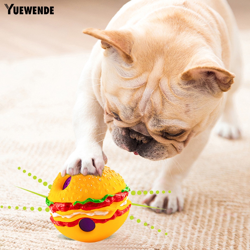 Quả Bóng Đồ Chơi Hình Bánh Burger Phát Ra Âm Thanh Vui Nhộn Cho Thú Cưng