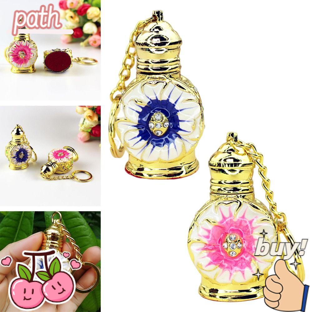 Chai Nước Hoa 3ml 3ml Bằng Kim Loại Chống Rò Rỉ Kèm Móc Khóa Phong Cách Retro Dành Cho Nữ