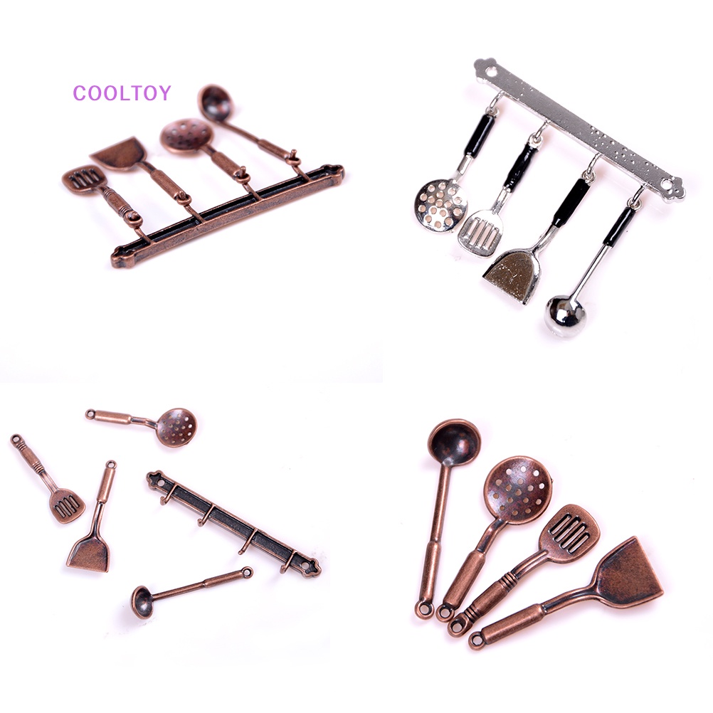 Set 5 Dụng Cụ Nấu Ăn Mini Tỉ Lệ 1: 12 Cho Nhà Búp Bê