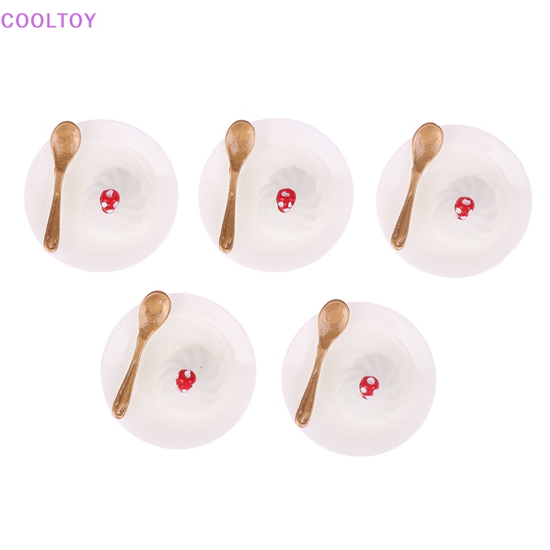 Set 5 Đĩa Thức Ăn Tỉ Lệ 1: 12 Trang Trí Nhà Búp Bê