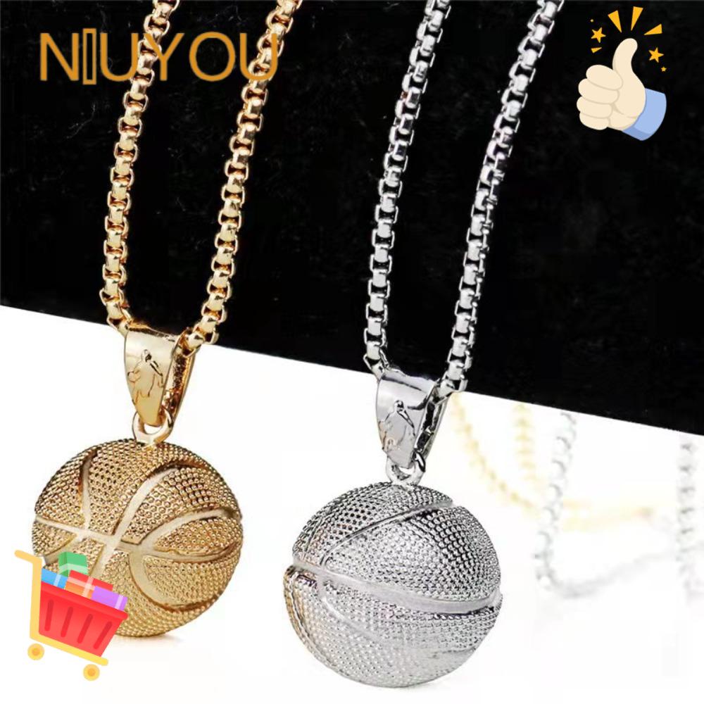 Vòng cổ Mặt Hình Quả Bóng Rổ Kiểu Dáng Mới Dành Cho Nam