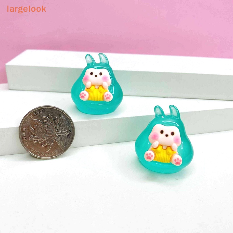 1 Tượng Thỏ Hoạt Hình Phản Quang Trang Trí Tiểu Cảnh