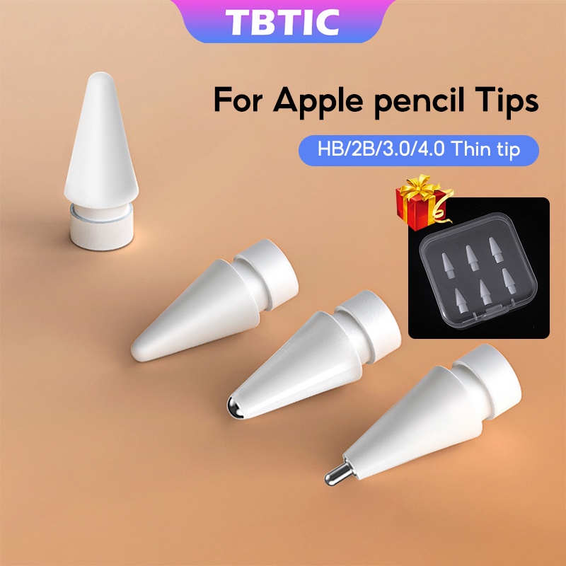 TBTIC Đầu Bút Chì Thay Thế 2H 2B 3.0 4.0 Chuyên Dụng Cho Apple Pencil 1st 2nd