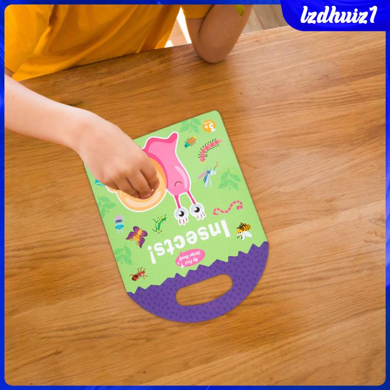 Sách Hình Dán Tĩnh Điện Giáo Dục Trẻ Mẫu Giáo Có Thể Tái Sử Dụng