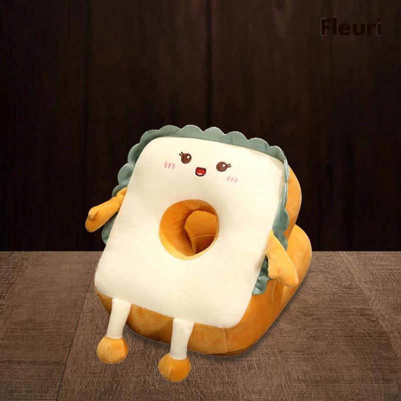Gối Đệm Lót Ghế Ngồi Hình Bánh Mì Nướng Dễ Thương Kích Thước 25x30cm
