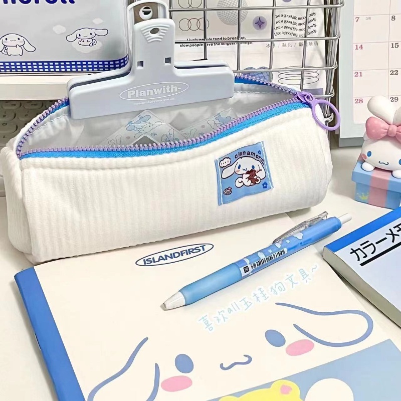 SANRIO Túi Đựng Bút Chì Họa Tiết Hoạt Hình Kuromi Mymelody Nhồi Bông Dễ Thương