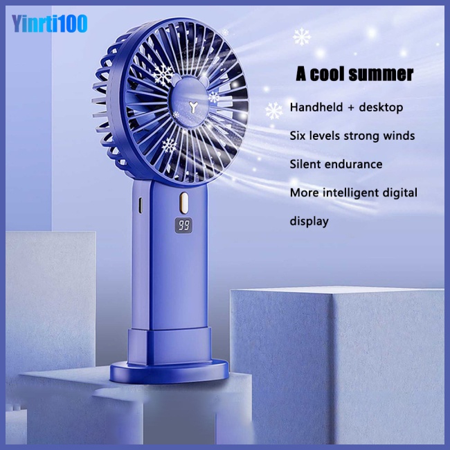 Quạt Mini Cầm Tay Màn Hình Led Sạc Usb Tiện Dụng Cho Các Hoạt Động Ngoài Trời