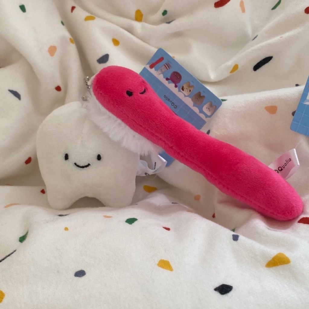 Móc Khóa Hình Bàn Chải Và Kem Đánh Răng Nhồi Bông Mềm Mại Sáng Tạo