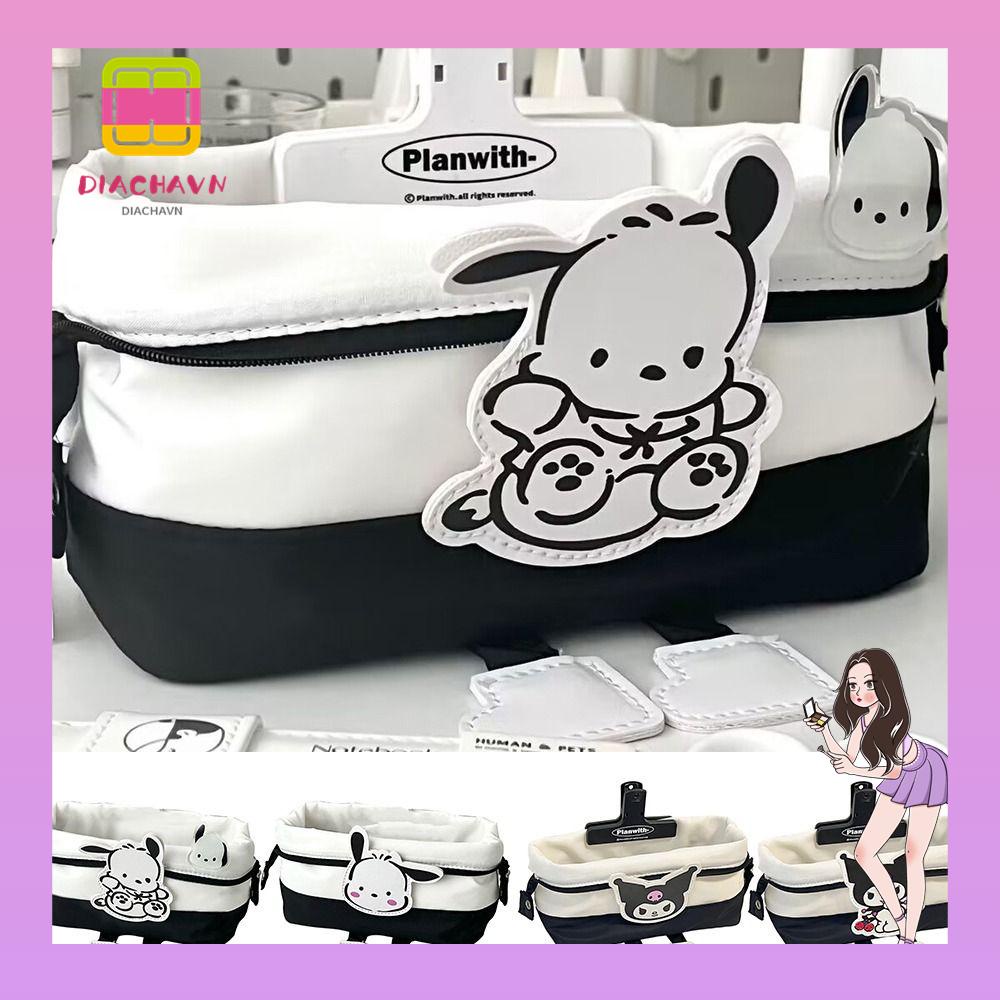 Túi Đựng Bút Bằng Vải Oxford Sức Chứa Lớn In Hình Chó Kuromi Dễ Thương