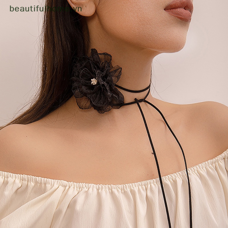 Vòng Cổ Choker Ren Hoa Dáng Dài Thanh Lịch Hợp Thời Trang Cho Nữ [Người Đẹp]