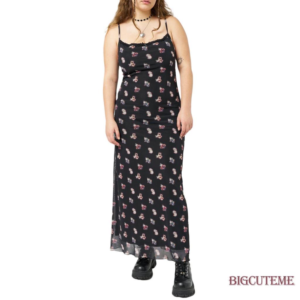 [] - Đầm Hai Dây Dáng Dài Hở Lưng / Hoa Thời Trang Đi Tiệc Hàng Ngày Cho Nữ