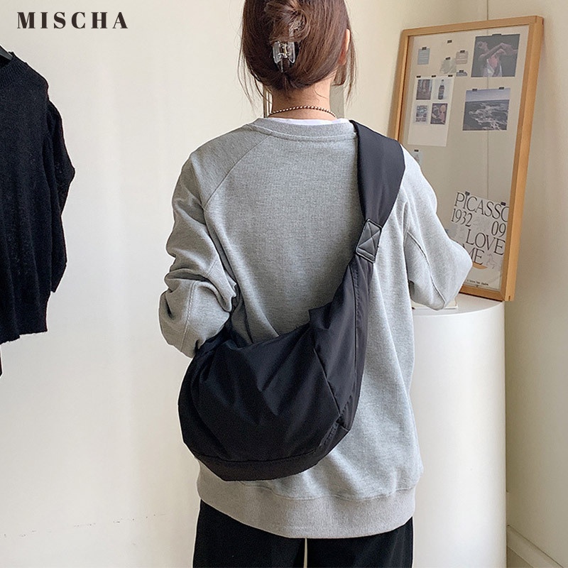 Túi Đeo Chéo Màu Trơn Sức Chứa Lớn Cao Cấp Thời Trang Theo Phong Cách Hàn Quốc Dành Cho Nữ