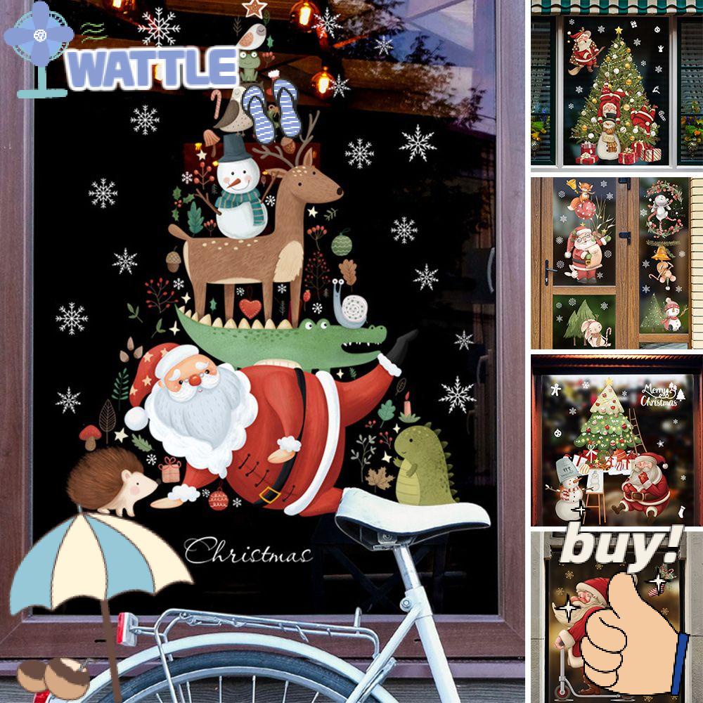 Miếng Dán Trang Trí Cửa Kính Họa Tiết Chữ Merry Christmas Độc Đáo DIY