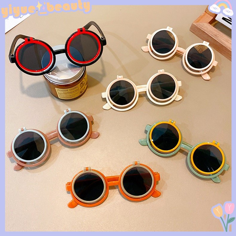 Mắt Kính Chống Tia Cực Tím Gọng Tròn Thời Trang Dành Cho Trẻ Em