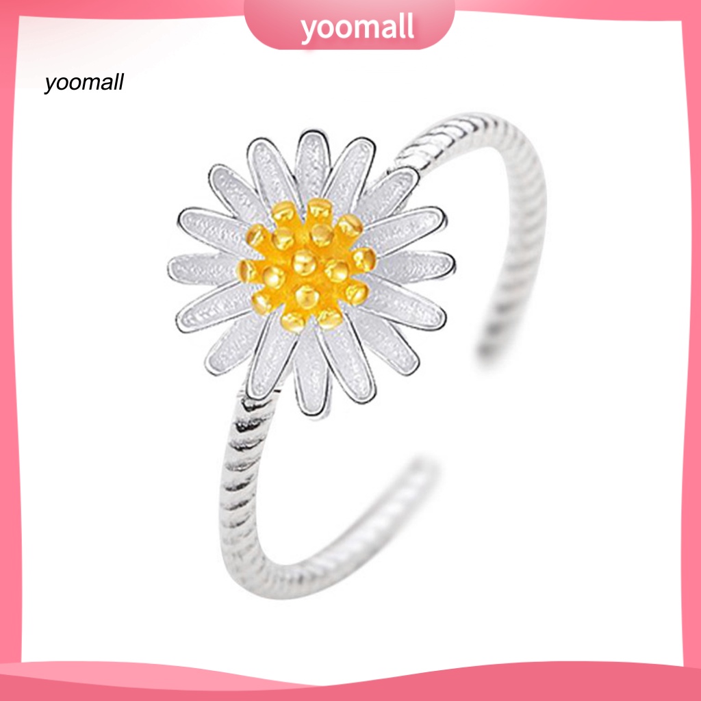 Nhẫn Đeo Ngón Tay Bằng Đồng Thân Thiện Với Da Họa Tiết Hoa Thoải Mái