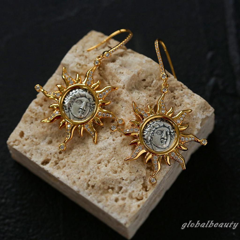 Bộ Vòng cổ Và Bông Tai Mặt Trời Màu Sắc Cổ Điển Cho Nữ