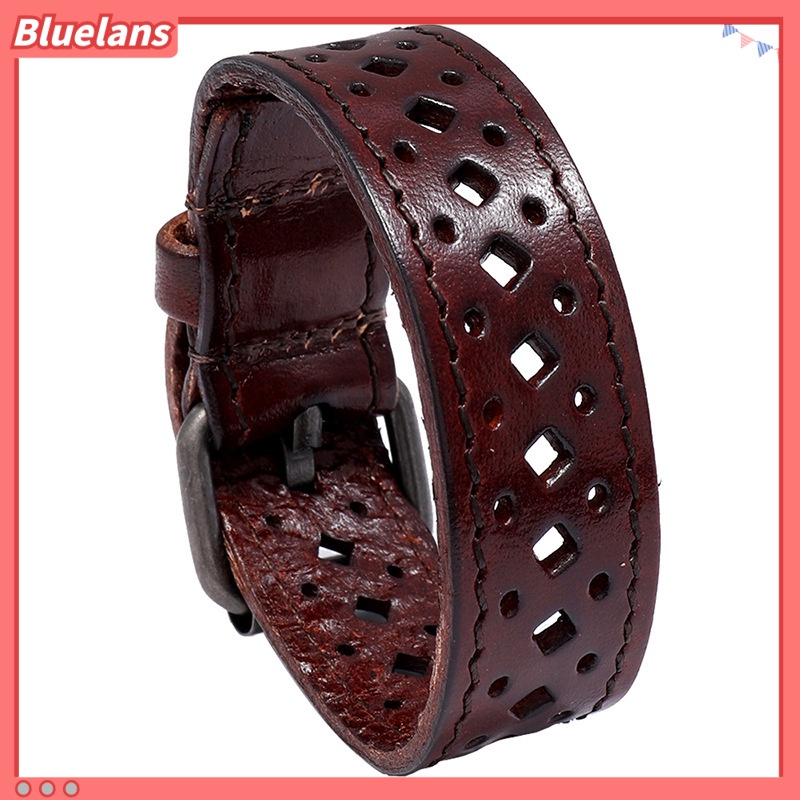 Vòng Đeo Tay Da Bò Phong Cách Cổ Điển Cá Tính Dành Cho Nam