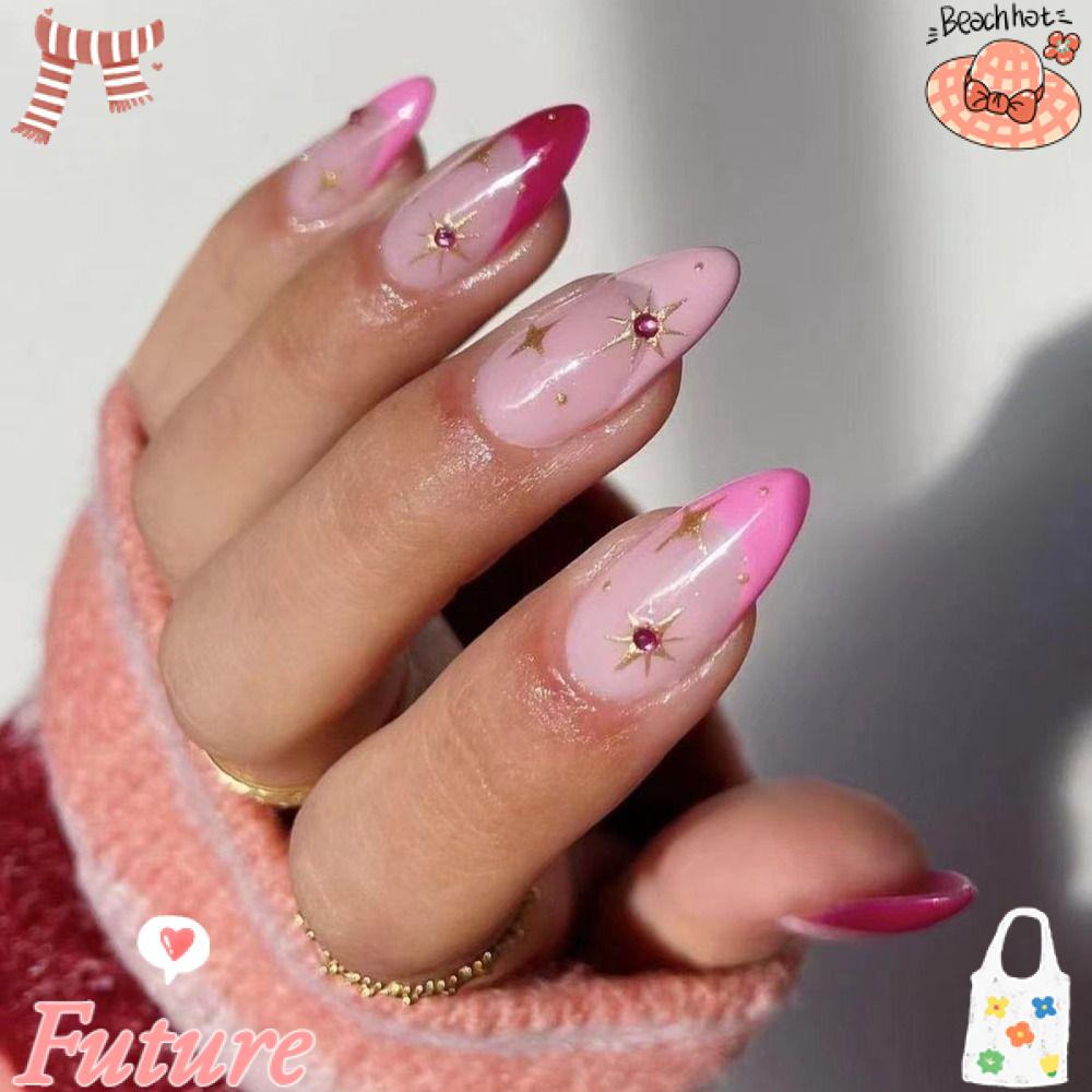 Set 24 Móng Tay Giả Dạng Nhấn DIY