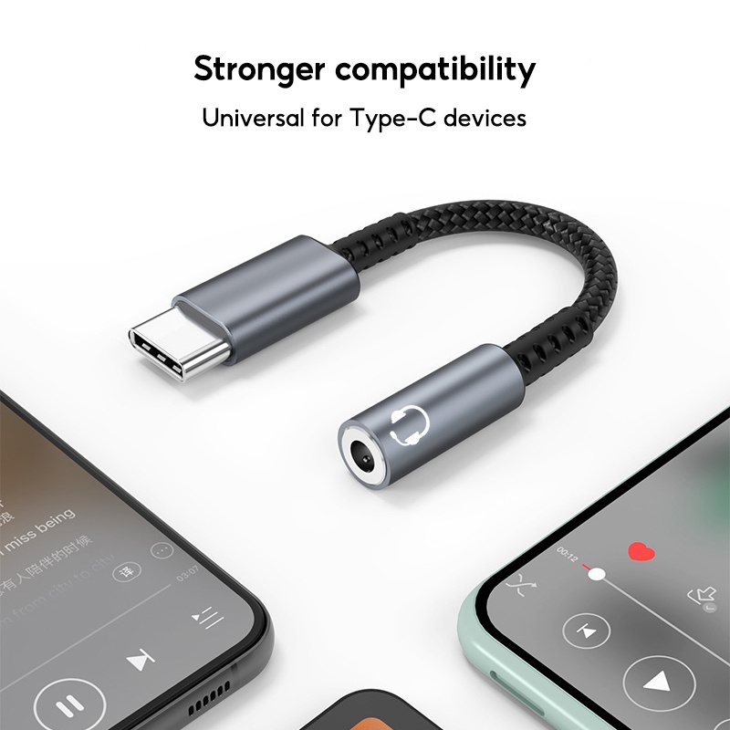 Dây Cáp Chuyển Đổi Cổng Type C Sang Cổng 3.5mm Cho Huawei Xiaomi