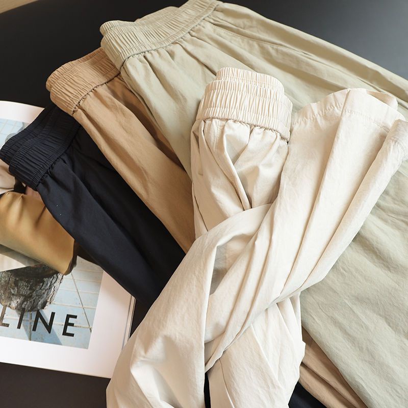 [F &amp; X] Quần Âu Thoáng Khí Độc Đáo Mùa Hè!Quần Yếm Cotton Ống Rộng Phong Cách Nhật Bản Thời Trang Mùa Hè Cho Nữ