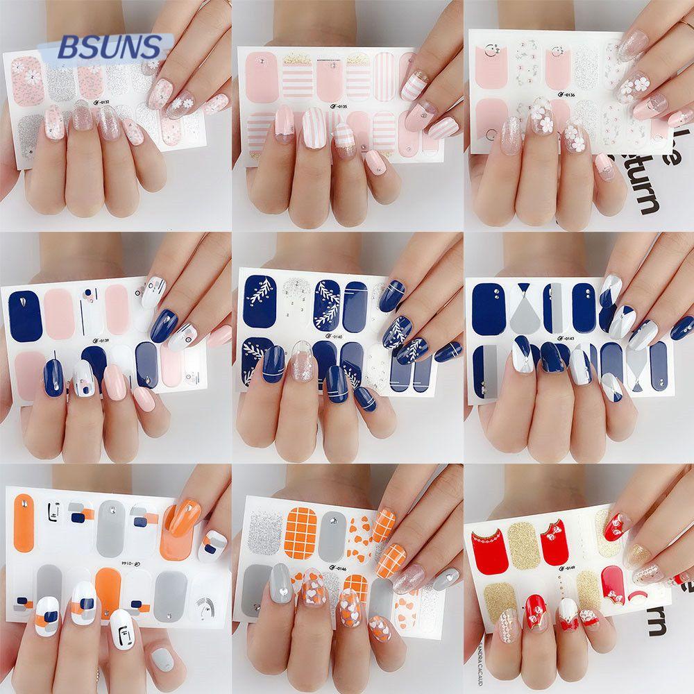 Miếng Dán Móng Tay Dạng Trượt Che Phủ Toàn Diện DIY