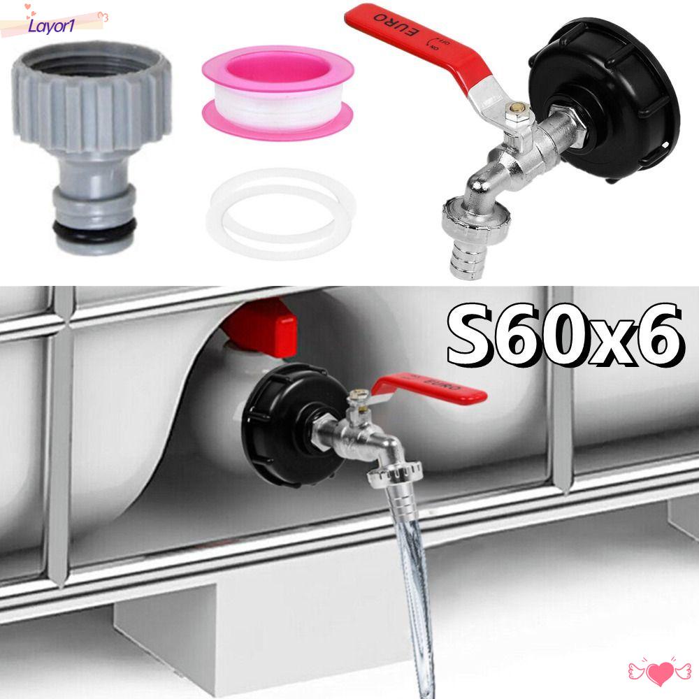 LAYOR1 Đầu Nối Chuyển Đổi Vòi Nước S60x6 LAYOR1 Thay Thế Cho Bồn Nước IBC