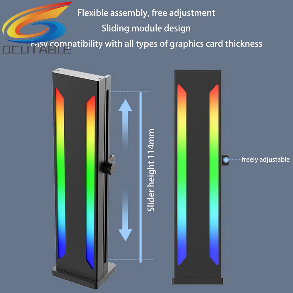 Thẻ Video GPU 5V 3PIN ARGB Hỗ Trợ Jack Cắm Máy Tính Có Thể Điều Chỉnh