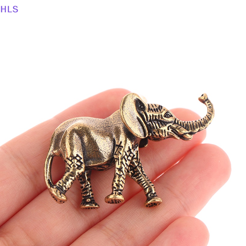Tượng Voi Bằng Đồng Thau Dùng Trang Trí Bàn Trà