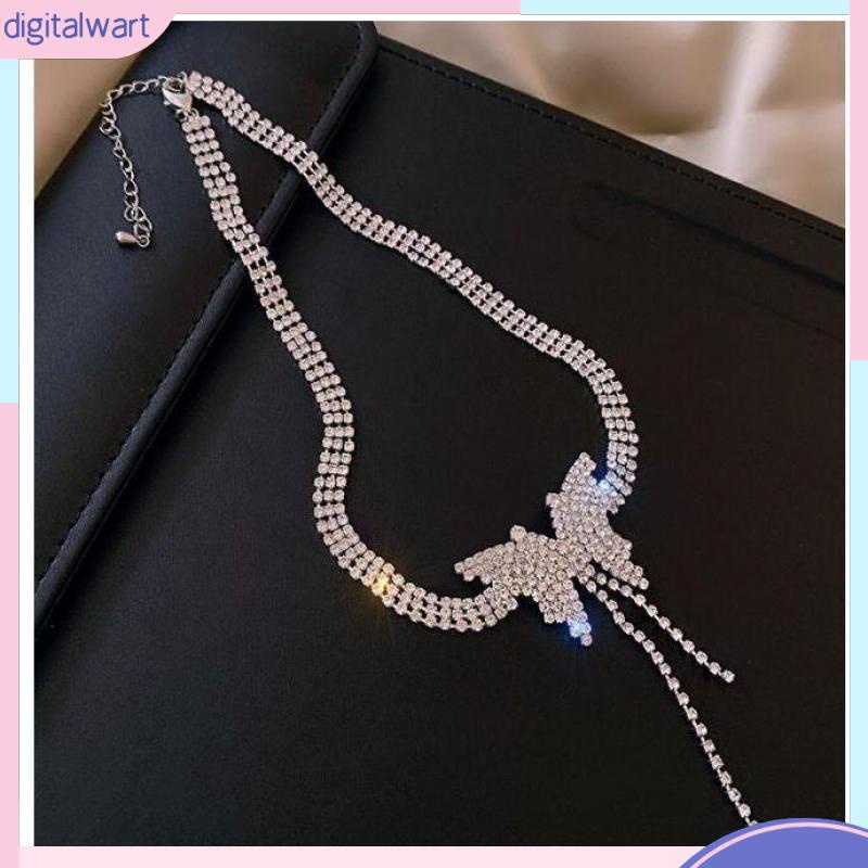 Vòng cổ Mặt Hình Bướm Đính Đá Thời Trang Dành Cho Nữ