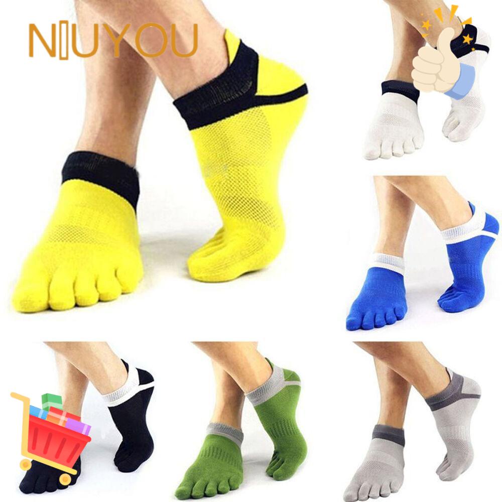 NIUYOU Vớ Thể Thao Năm Ngón Bằng Cotton Thoáng Khí Cho Nam